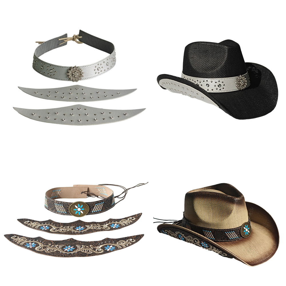 Cowboy Hat Straw - Ковбойская шляпа, комплект из трех предметов,