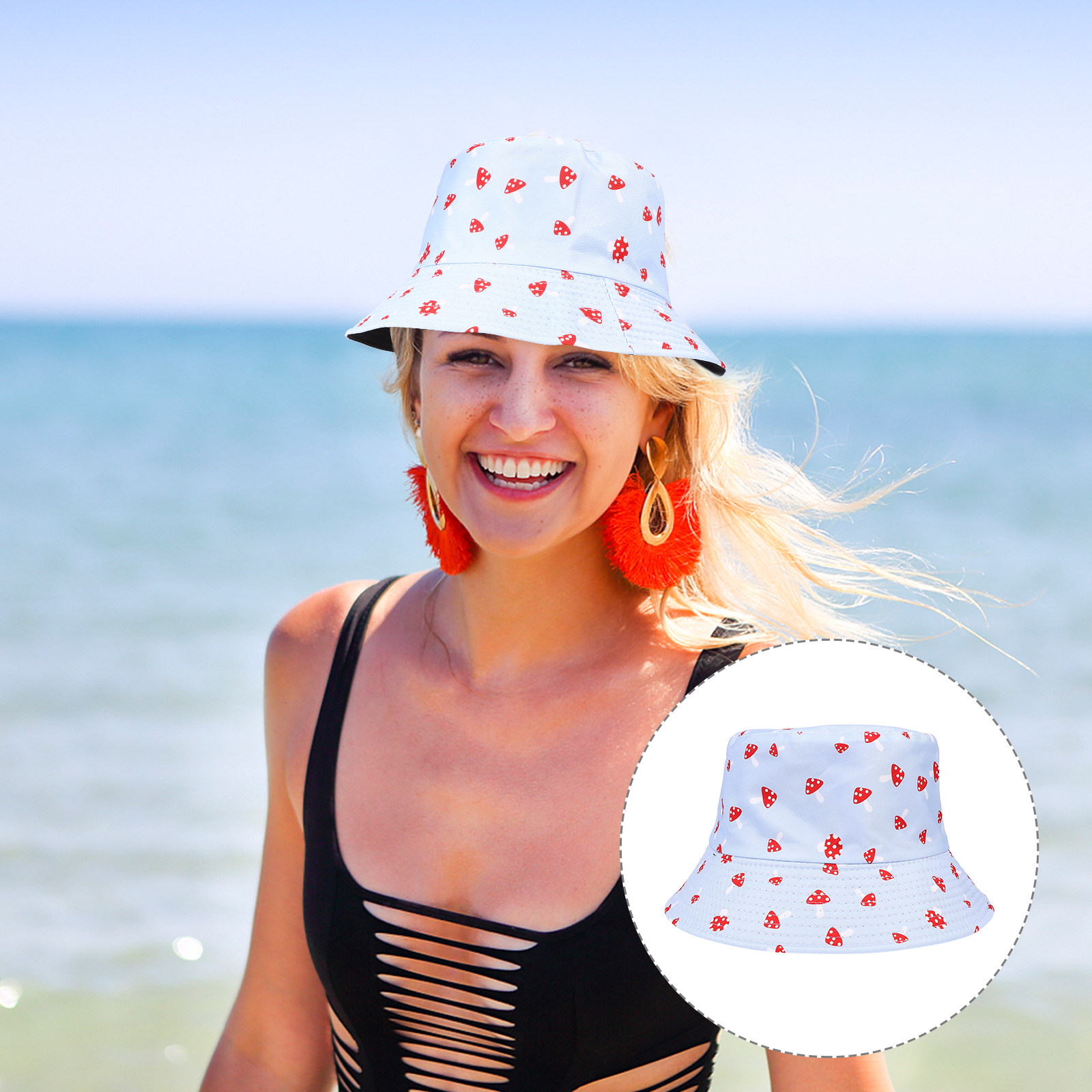 Bucket Hat Cotton - Женская летняя панама с узором в
