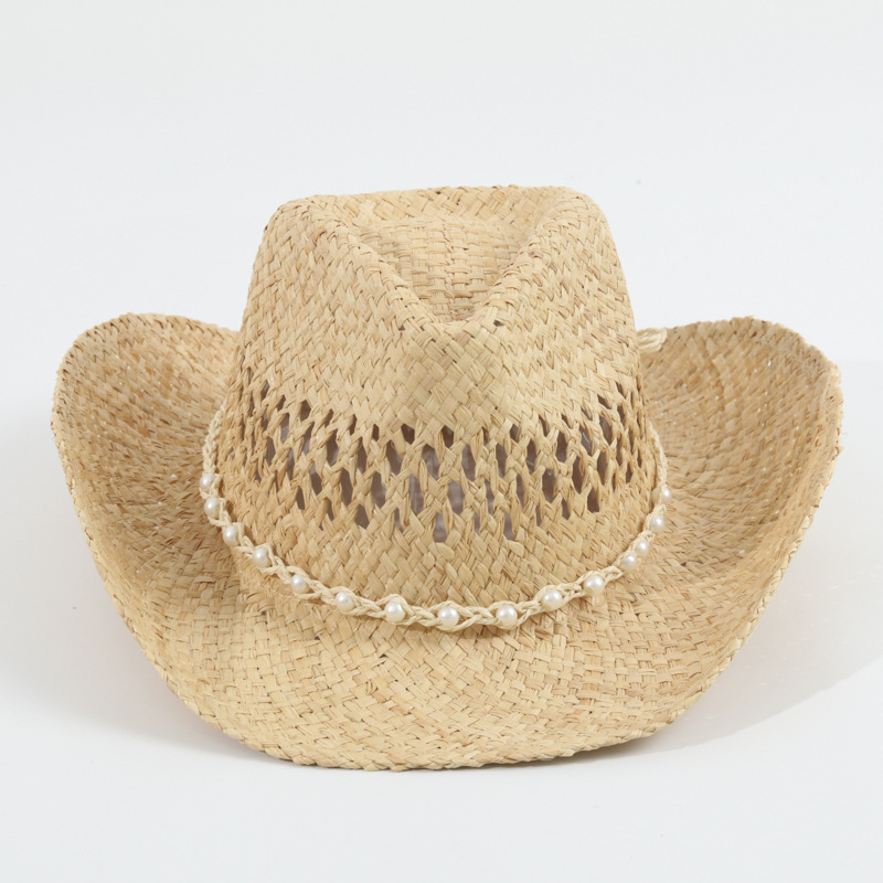 Cowboy Hat Straw - Новая соломенная шляпа унисекс в ковбойском