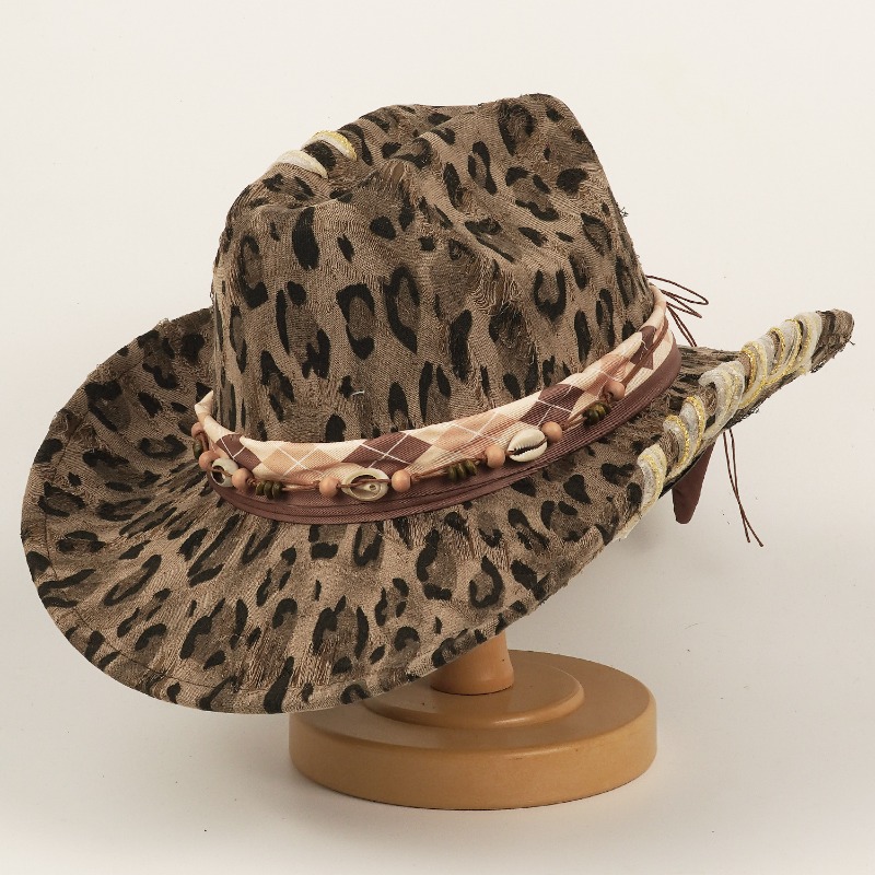 Ковбойская шляпа с леопардовым – обзор и цена Cowboy Hat Straw